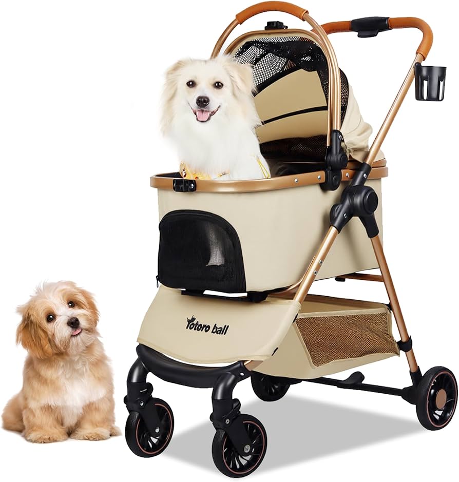 Totoro ball ペットキャリーカート　犬 Amazon.co.jp: Totoro ball ペットカート 犬 バギー 4輪 犬用かーと